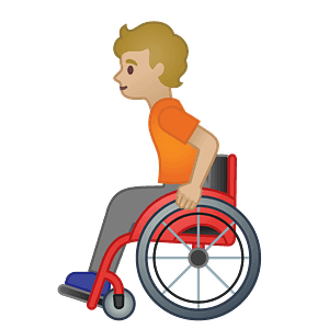 Person in manual wheelchair