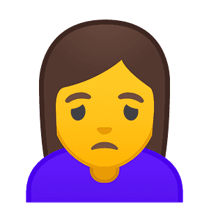 Woman frowning