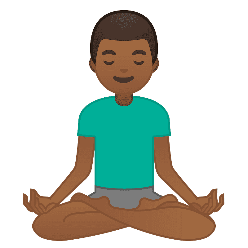 Man in lotus position