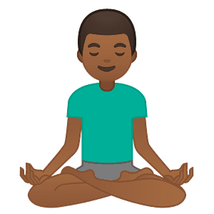Man in lotus position