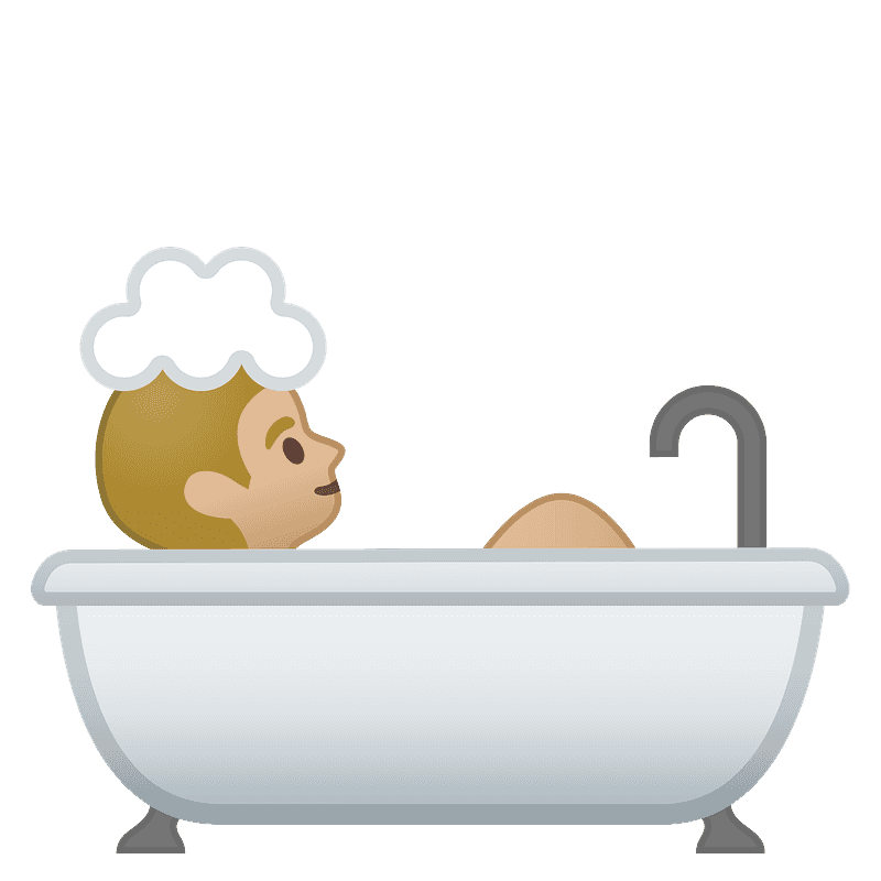 Person taking bath