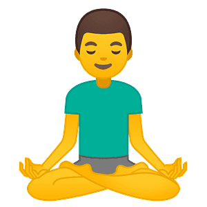 Man in lotus position