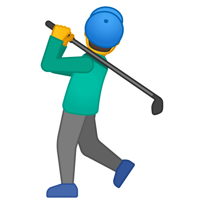 Man golfing