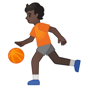 Person bouncing ball
