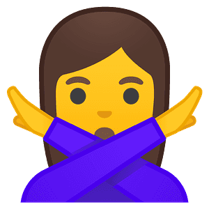 Woman gesturing NO