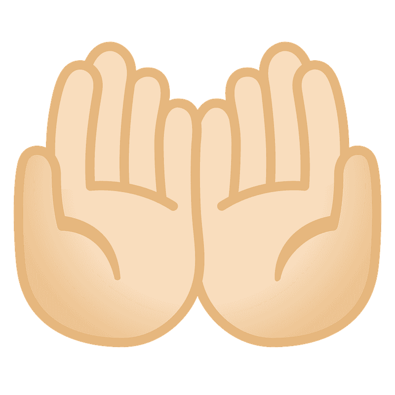 Palms up together