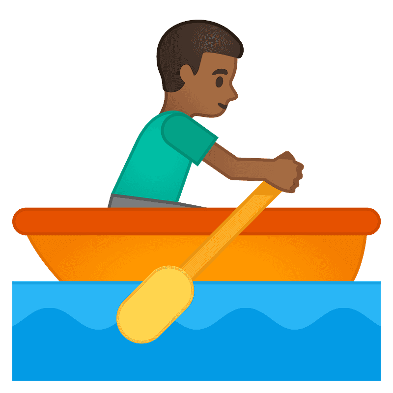 Man rowing boat