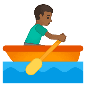 Man rowing boat