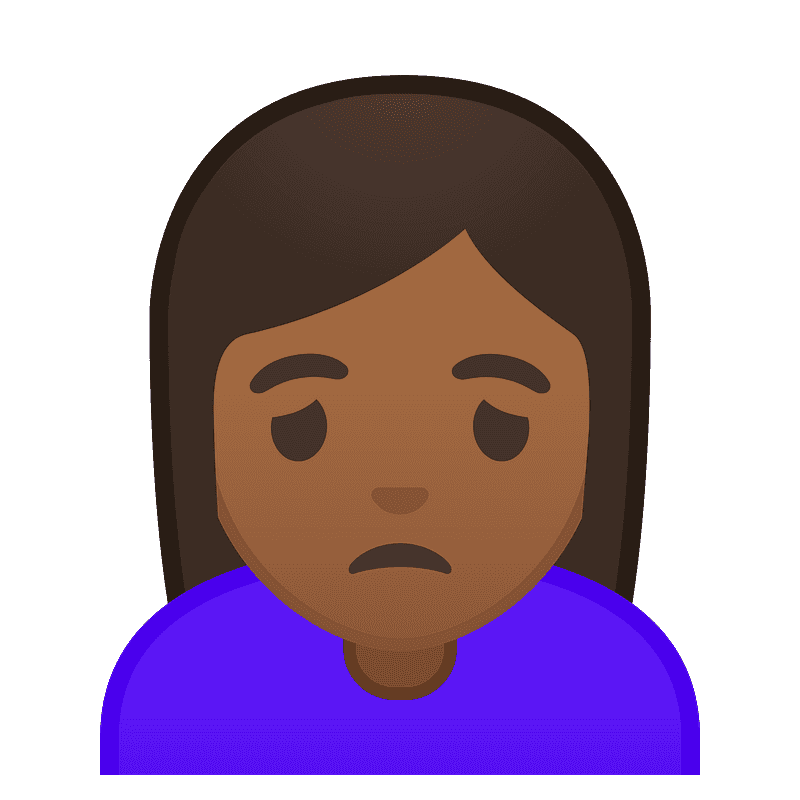 Woman frowning