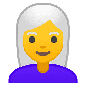 Woman: white hair