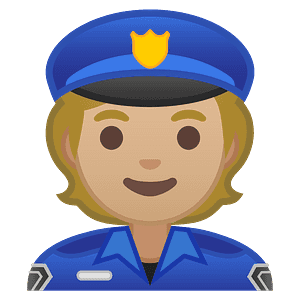 Peau moyennement claire officier de police 