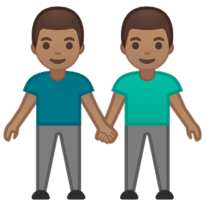 Men holding hands