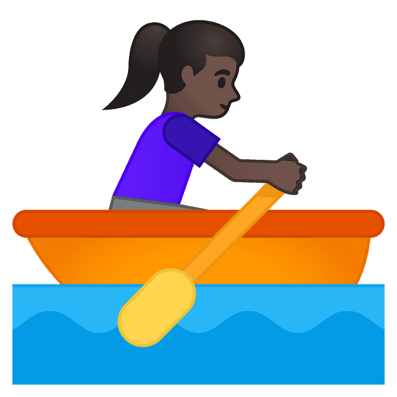 Woman rowing boat