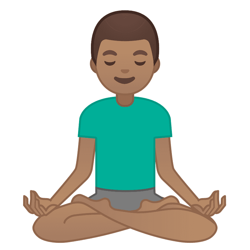 Man in lotus position