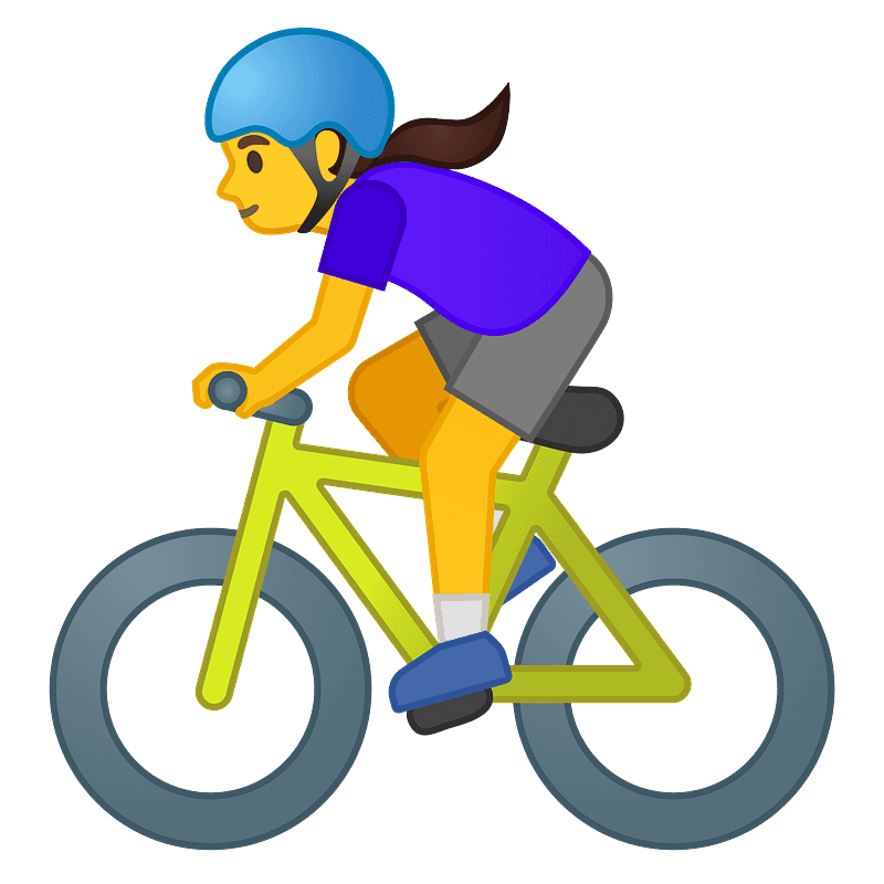 Woman biking