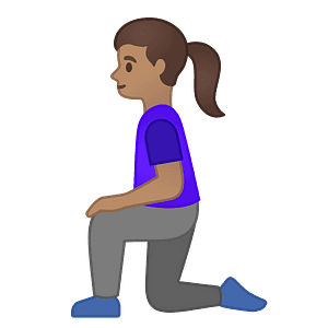 Woman kneeling