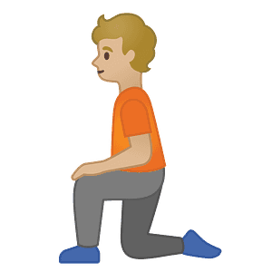 Person kneeling