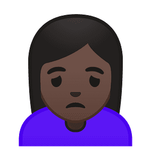 Woman frowning