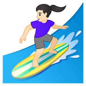 Woman surfing