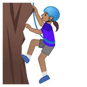 Woman climbing