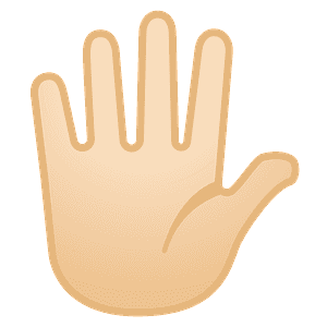 Hand with fingers splayed