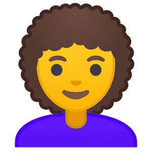 Woman: curly hair