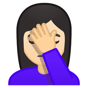 Woman facepalming