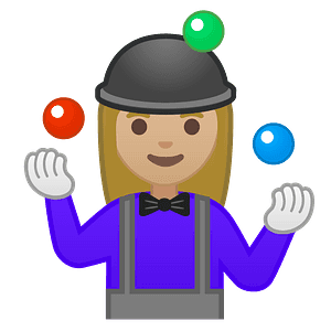 Woman juggling