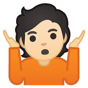 Person shrugging