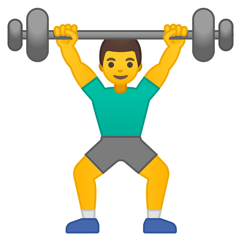 Man lifting weights