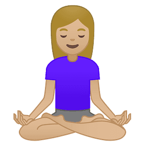 Woman in lotus position