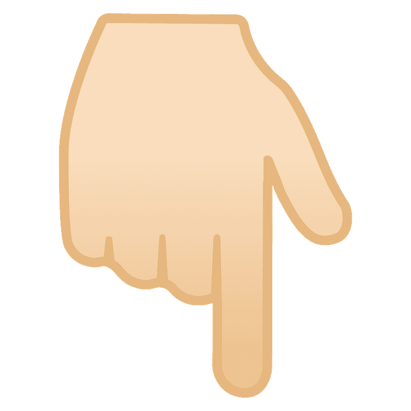 Backhand index pointing down