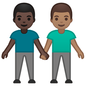 Men holding hands