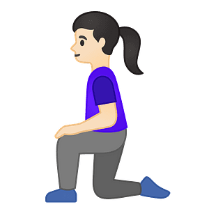 Woman kneeling