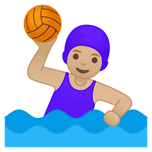 Woman playing water polo