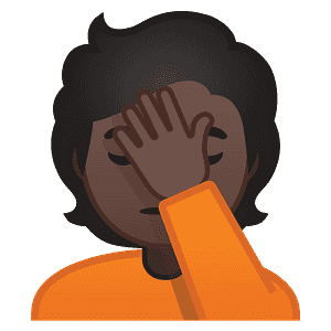 Person facepalming