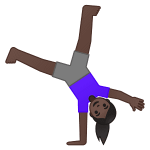 Woman cartwheeling