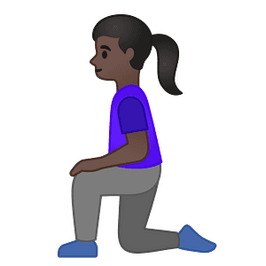 Woman kneeling
