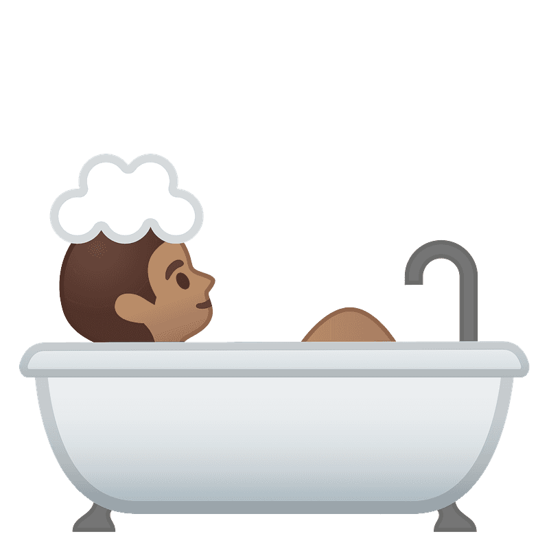 Person taking bath