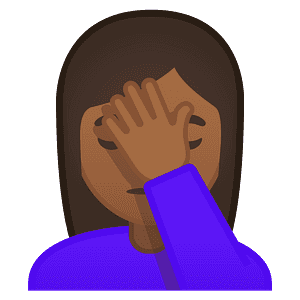 Woman facepalming