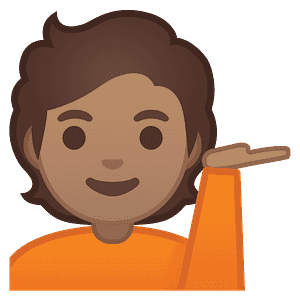 Person tipping hand