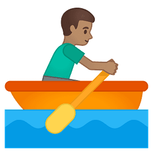 Man rowing boat