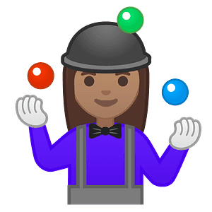 Woman juggling