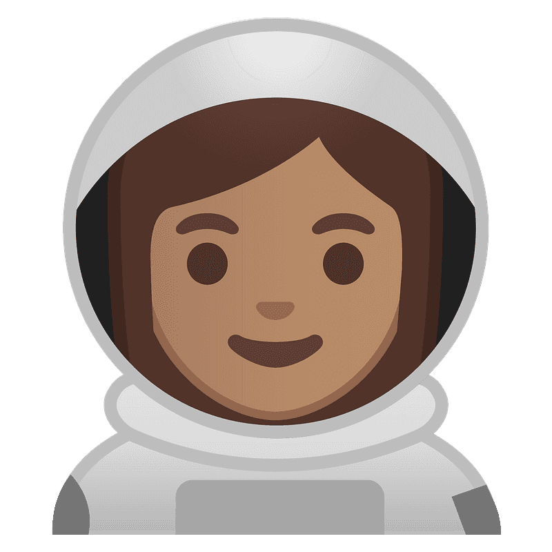 Warna kulit sedang antariksawan wanita