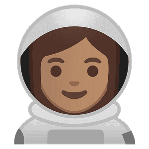 Tono de piel medio astronauta mujer