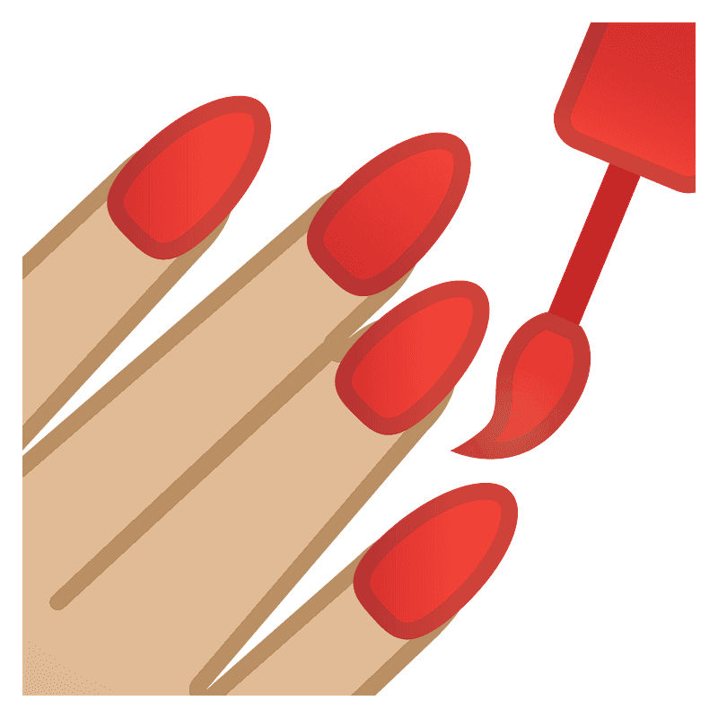Warna kulit cerah-sedang poles kuku