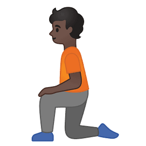 Person kneeling