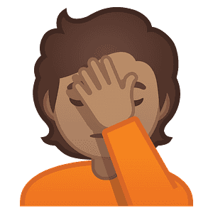 Person facepalming