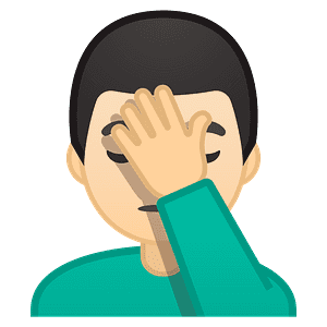 Man facepalming