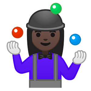 Woman juggling